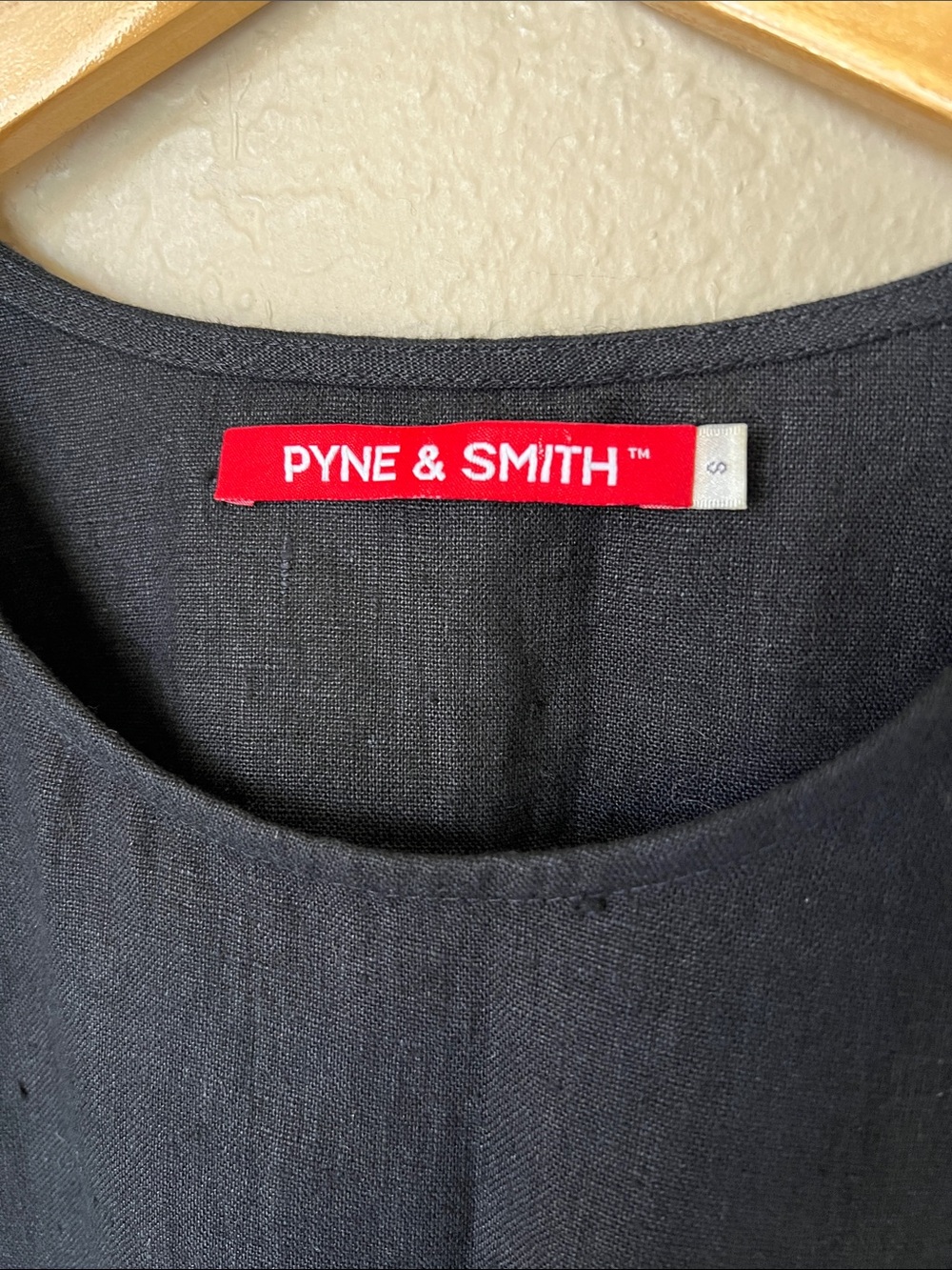 Pyne & smith black European flax linen sleeveless dress S - Picture 4 of 8